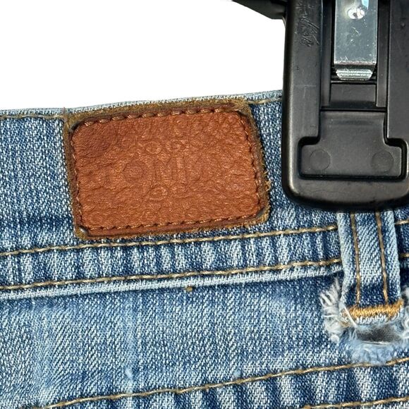 Tommy Jeans Jrs SZ 9 Flare Floral Embroidered Stretch Pocket Zip-Fly Frayed Hems - Picture 9 of 11